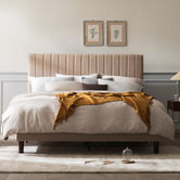Studio Home Beige Debi Double Bed Frame