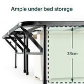 Studio Home Black SmartBase H35.5cm Steel Bed Base