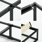 Studio Home Black Pilato H45cm Steel Bed Base