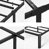 Studio Home Black Lucy H40cm Metal Bed Base