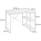 Studio Home White Apollo Computer Desk