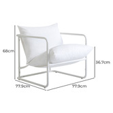 Studio Home Wesley Outdoor Stainless Steel Lounge Chair