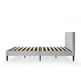 Studio Home Light Grey Laybell Fabric Bed with Headboard