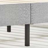 Studio Home Light Grey Laybell Fabric Bed with Headboard