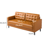 Studio Home Humphrey Faux Leather 3 Seater Sofa