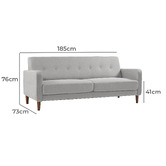 Studio Home Kairo 3 Seater Sofa