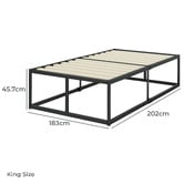 Studio Home Black Pilato H45cm Steel Bed Base