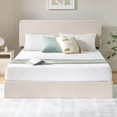 Studio Home Beige Pauline Upholstered Bed Frame with Drawers