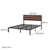 Studio Home Black Ciria Metal &amp; Bamboo Bed