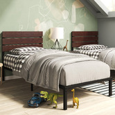 Studio Home Black Ciria Metal &amp; Bamboo Bed