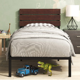 Studio Home Black Ciria Metal &amp; Bamboo Bed