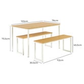 Studio Home 3 Piece Vonda Dining Table &amp; Bench Set