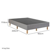 Studio Home Grey Justin Upholstered Bed Base