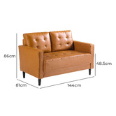 Studio Home Humphrey Faux Leather 2 Seater Sofa