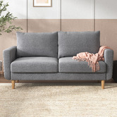 Studio Home Light Grey 2 Seater Classic Sofa