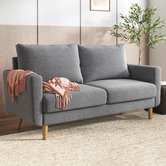 Studio Home Light Grey 2 Seater Classic Sofa