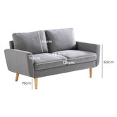 Studio Home Light Grey 2 Seater Classic Sofa