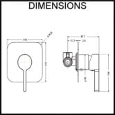VALE Brighton Wall Mounted Shower Mixer