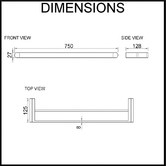 VALE Fluid Double Bar Stainless Steel Towel Rail
