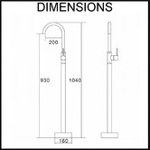 VALE Symphony Floor Standing Bath Mixer