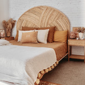 Palm Cove Living Curved Cuba Rattan Bedhead