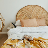 Palm Cove Living Curved Cuba Rattan Bedhead