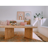 Palm Cove Living Natural Cuba Rattan Inlay Coffee Table