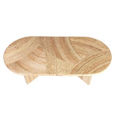 Palm Cove Living Natural Cuba Rattan Inlay Coffee Table