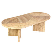 Palm Cove Living Natural Cuba Rattan Inlay Coffee Table