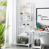 York street White Chole 6 Tier Ladder Shelf