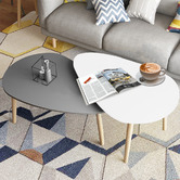 York street 2 Piece Aura Teardrop Nesting Coffee Table Set