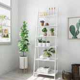 York street White Chole 6 Tier Ladder Shelf