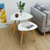 York street 2 Piece White Aurora Side Table Set