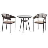 York street Dark Brown Herman Outdoor 2 Person Lounge Set