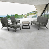 York street 5 Seater Dark Grey Olympia Outdoor Sofa Set
