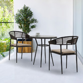 York street Dark Brown Herman Outdoor 2 Person Lounge Set