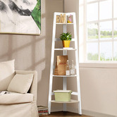 York street Koa 4 Tier Ladder Shelf