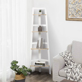 York street Koa 4 Tier Ladder Shelf