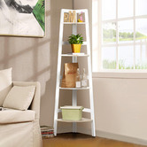 York street Koa 4 Tier Ladder Shelf