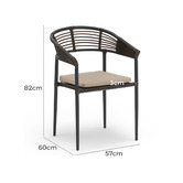 York street Dark Brown Herman Outdoor 2 Person Lounge Set