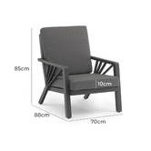 York street 5 Seater Dark Grey Olympia Outdoor Sofa Set