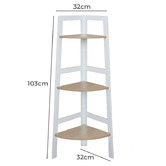 York street Hawaii 3 Tier Corner Ladder Shelves