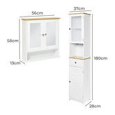 York street 2 Piece Auston Tall Cupboard &amp; Wall Cabinet Set