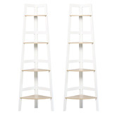 York street Hawaii 4 Tier Corner Ladder Shelves