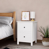 York street White Franco 2 Drawer Bedside Tables