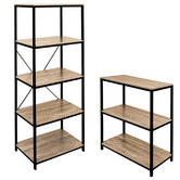 York street 2 Piece Rome Industrial Bookshelves Set