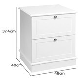 York street Colette 2 Drawer Bedside Tables