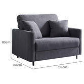 York street Jacob Single Upholstered Sofa Bed