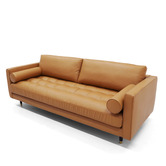York street Leon 3 Seater Faux Leather Sofa