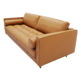 York street Leon 3 Seater Faux Leather Sofa